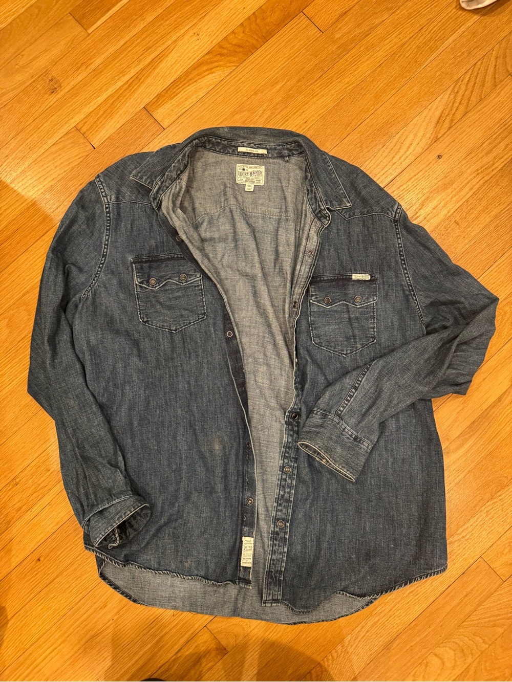 Lucky Brand Dark Blue Denim Shirt Jacket